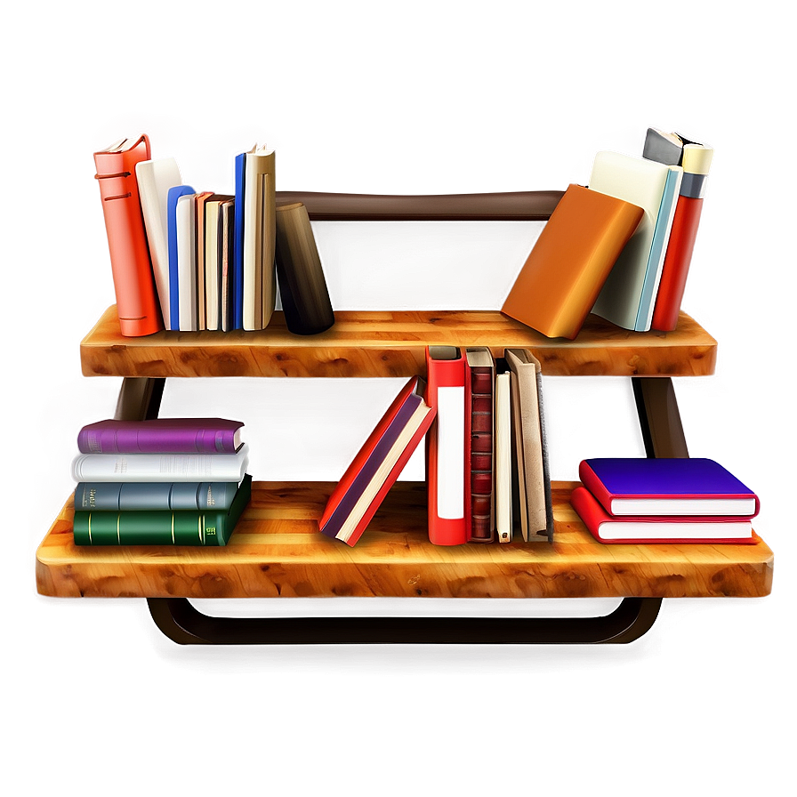 Creative Bookshelf Png Fxt45 PNG Image