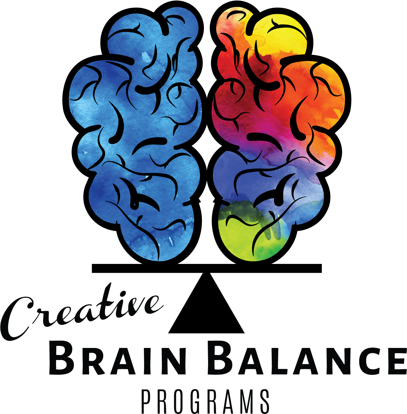 Creative Brain Balance Logo PNG Image