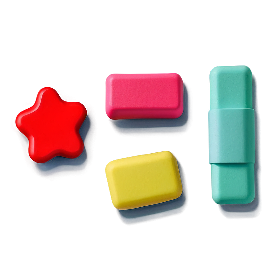 Creative Eraser Shapes Png Nuu PNG Image