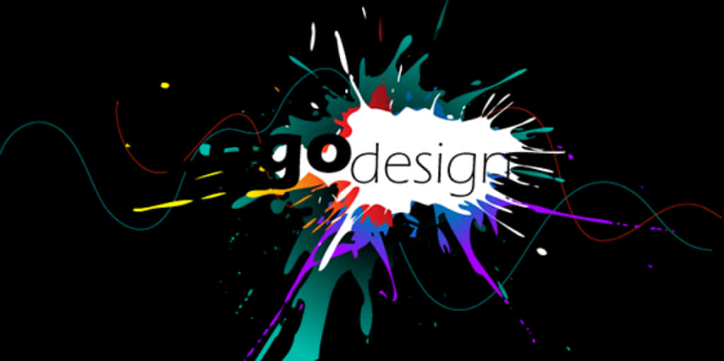 Creative Go Design Logo Splash PNG Image