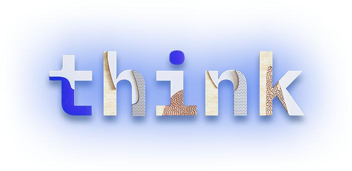 Creative Think Text Graphic PNG Image