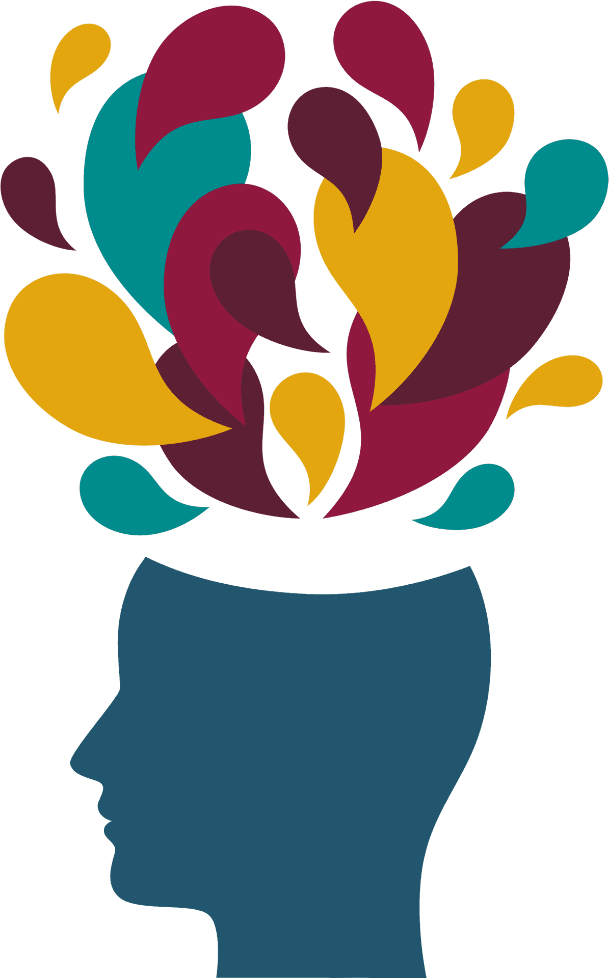 Creative Thoughts Profile Silhouette PNG Image