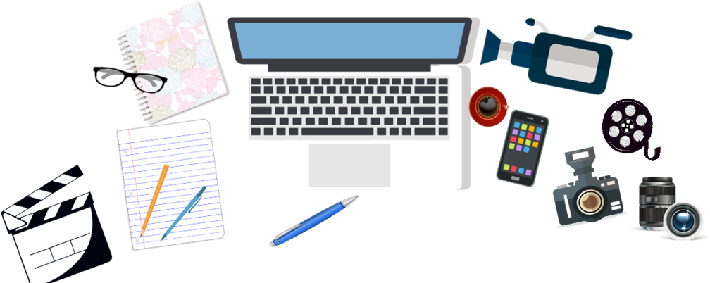 Creative Workspace Essentials PNG Image