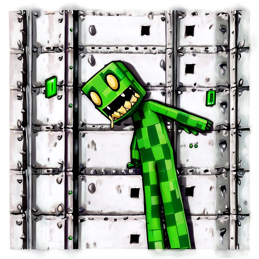 Creeper Inside Fortress Png 6 PNG Image