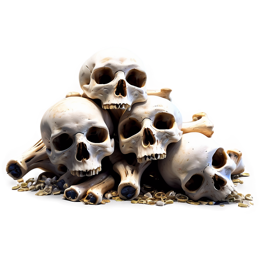 Creepy Bone Pile Graphic Png Siw PNG Image