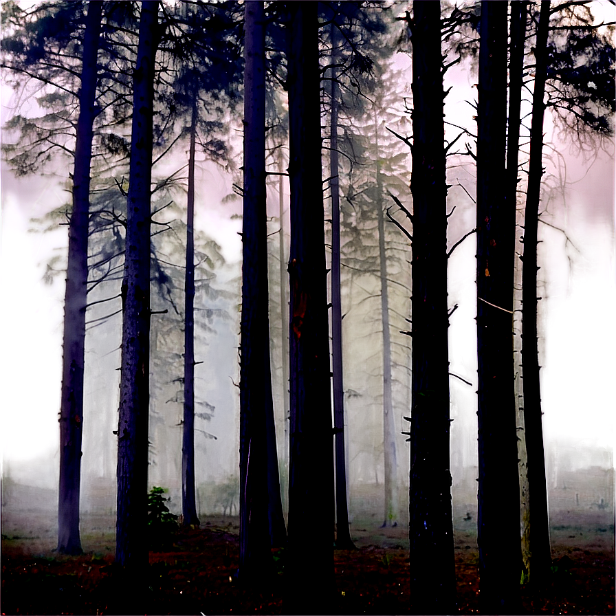 Creepy Fogged Trees Png Drb96 PNG Image