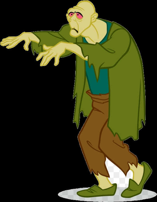 Creepy Green Ghost Scooby Doo PNG Image