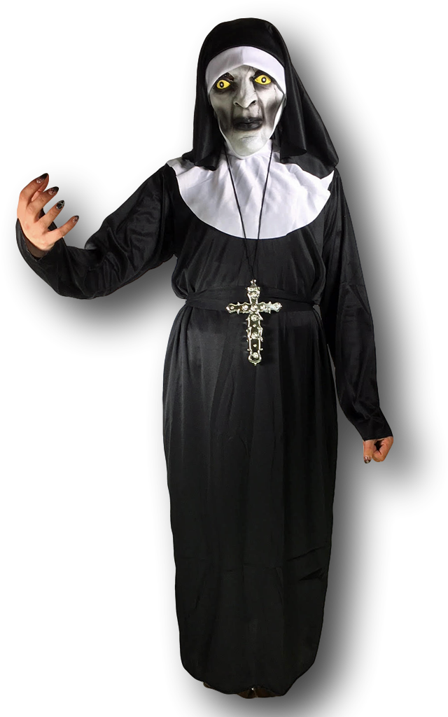 Creepy Nun Costume Halloween PNG Image