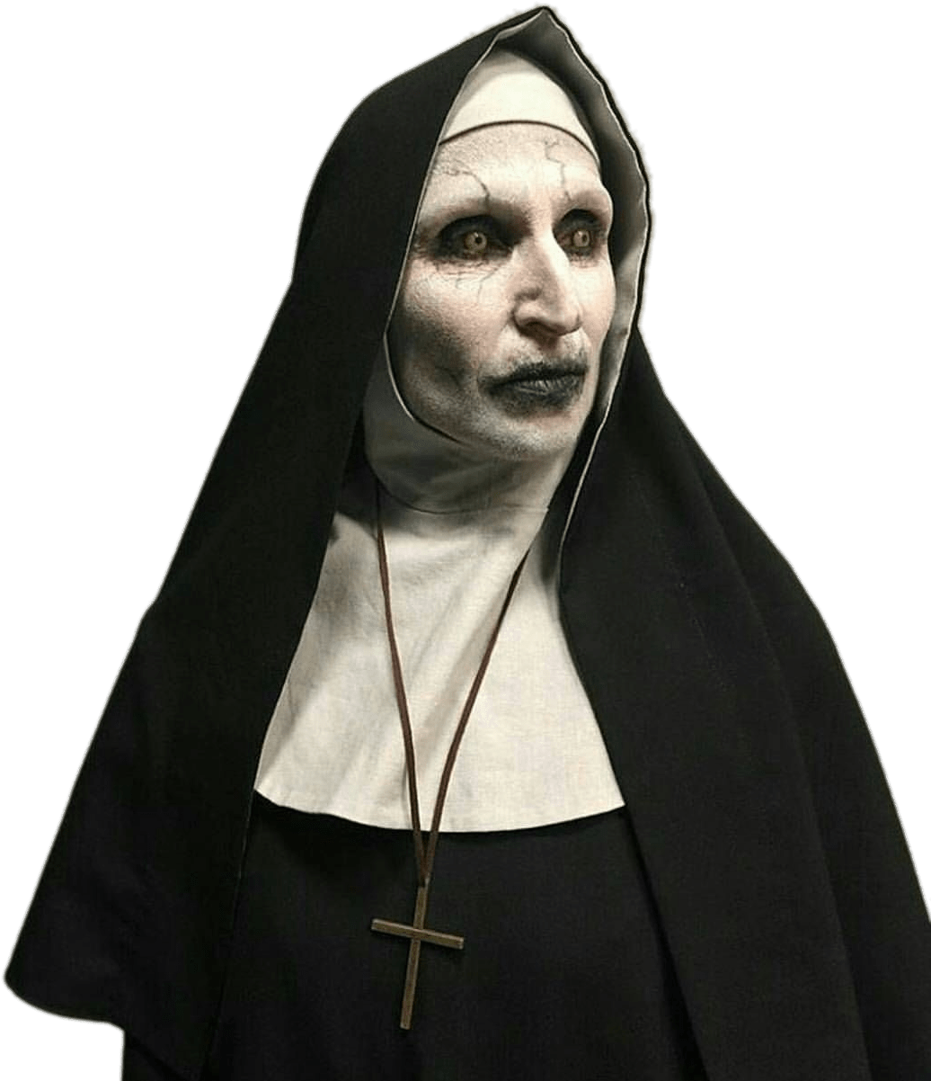 Creepy Nun Makeup PNG Image