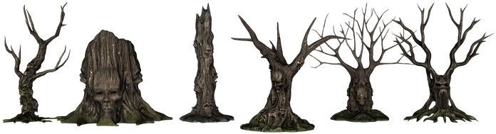 Creepy_ Tree_ Silhouettes PNG Image