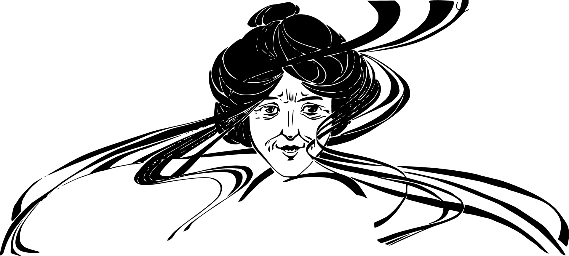 Creepy Woman Sketch PNG Image