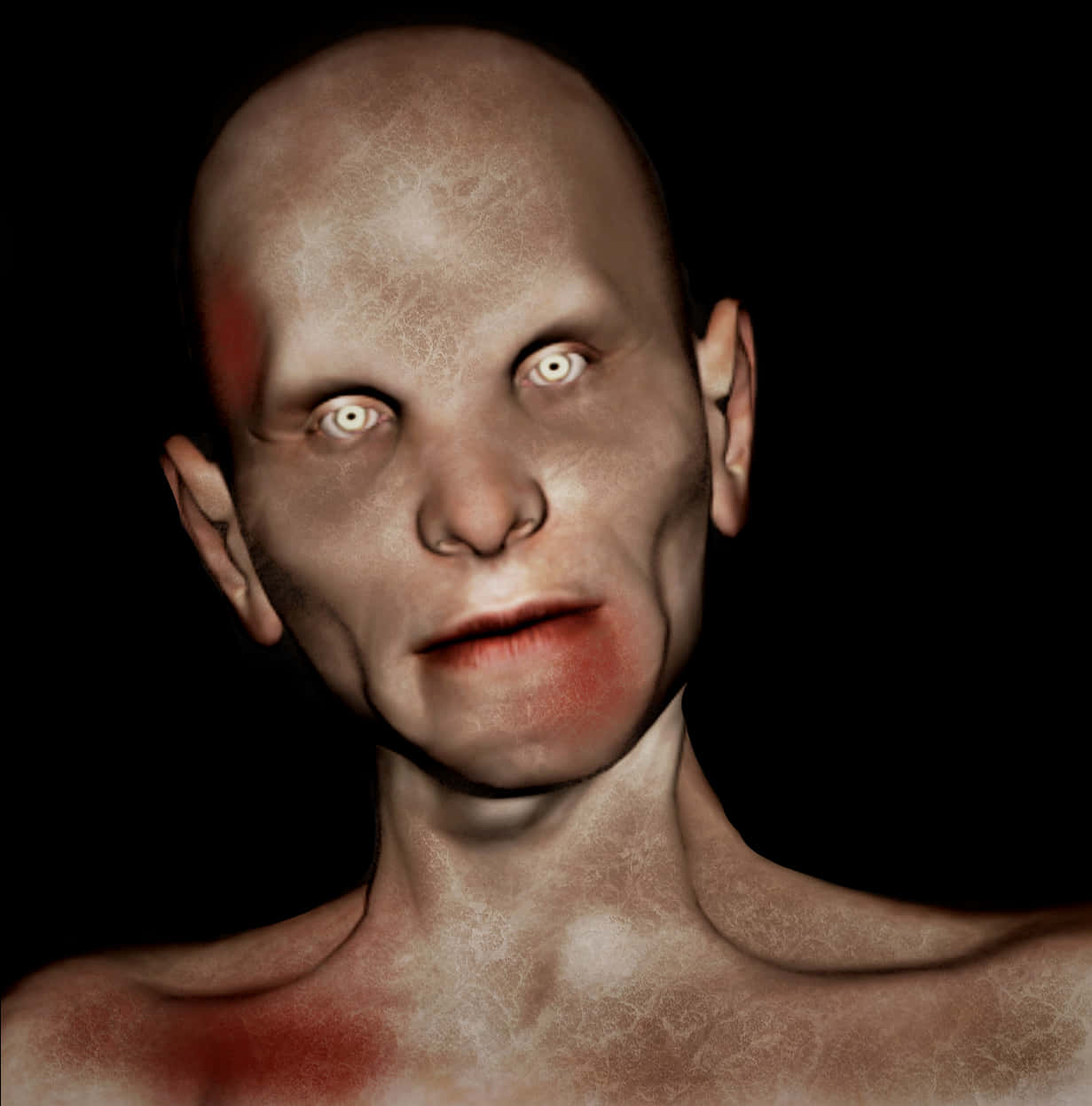 Creepy Zombie Portrait PNG Image