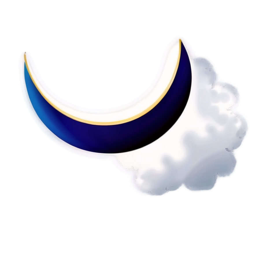 Crescent Moon And Clouds Png Yqo PNG Image