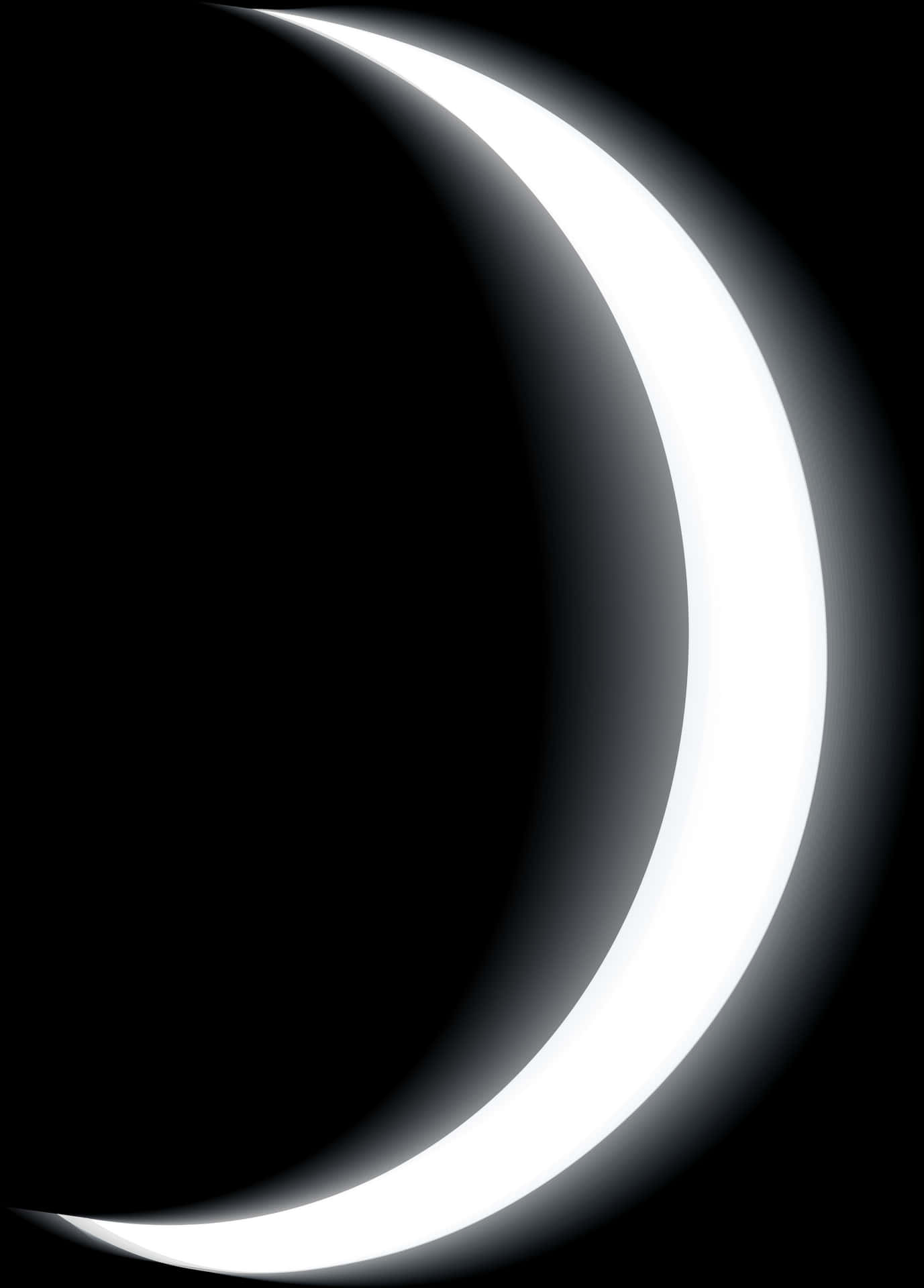 Crescent Moon Illumination PNG Image