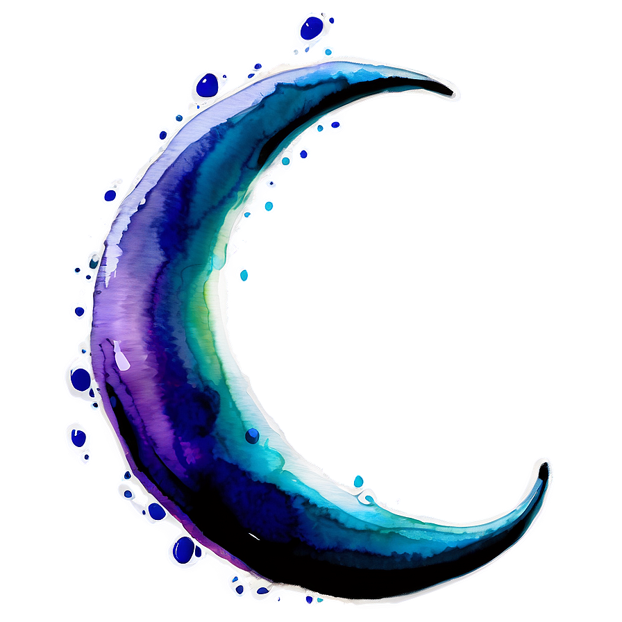 Crescent Moon In Watercolor Png 05212024 PNG Image