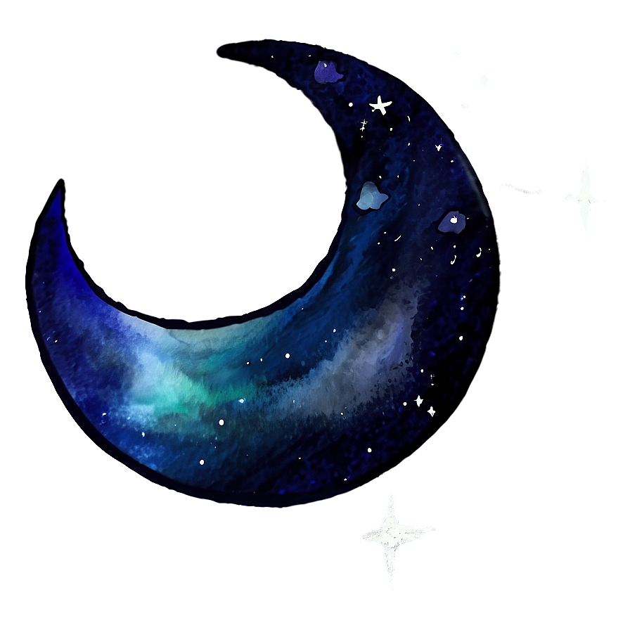 Crescent Moon In Watercolor Png 05212024 PNG Image