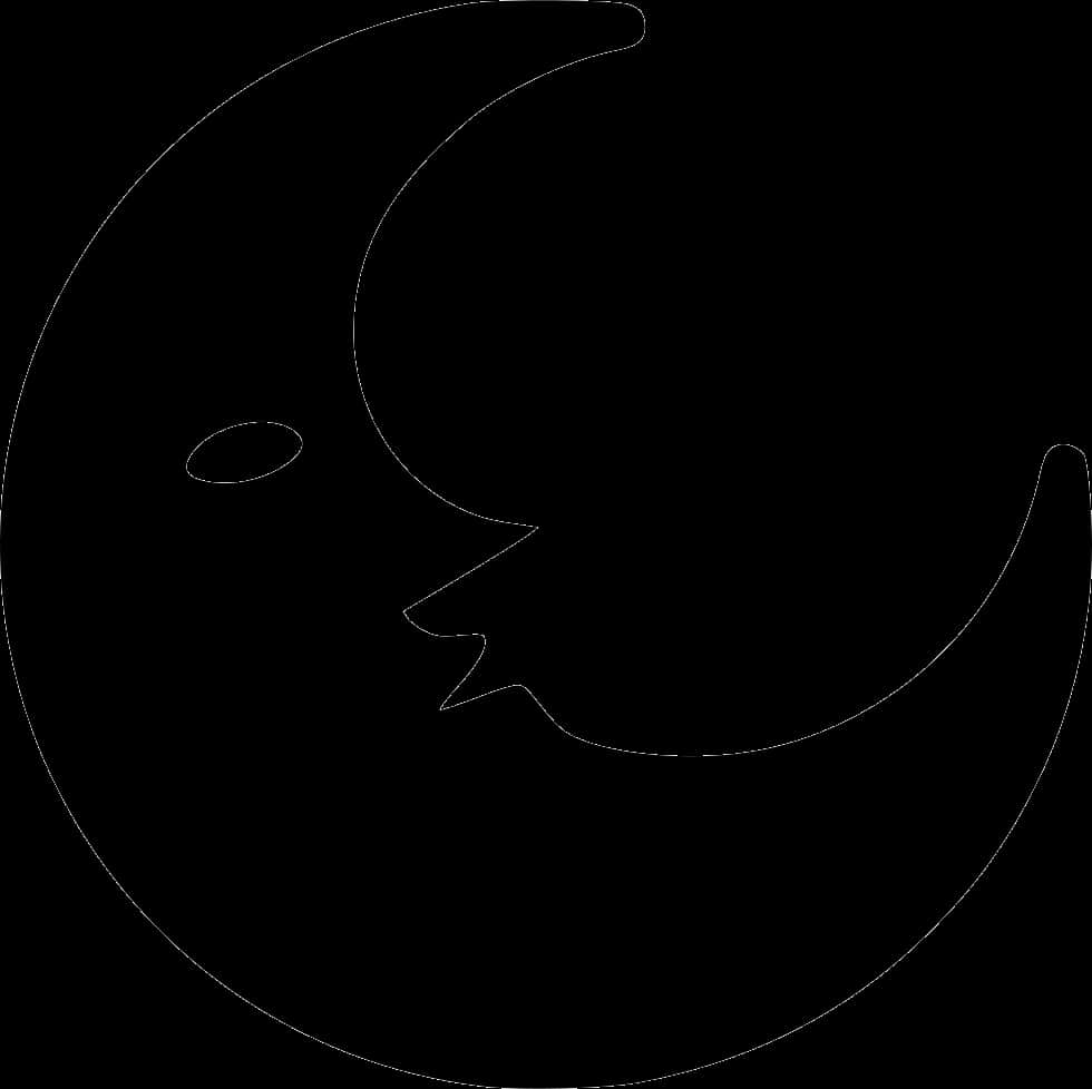 Crescent Moon Kiss Graphic PNG Image