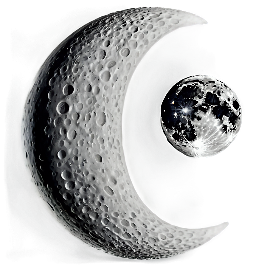 Crescent Moon Phase Png Qon PNG Image