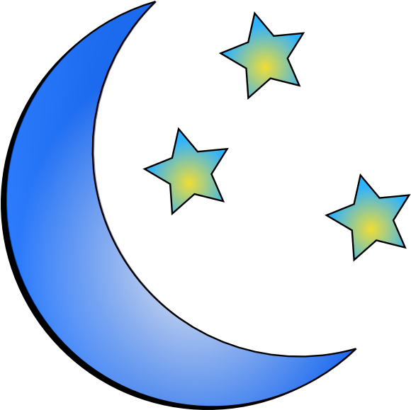 Crescent Moonand Stars Illustration PNG Image