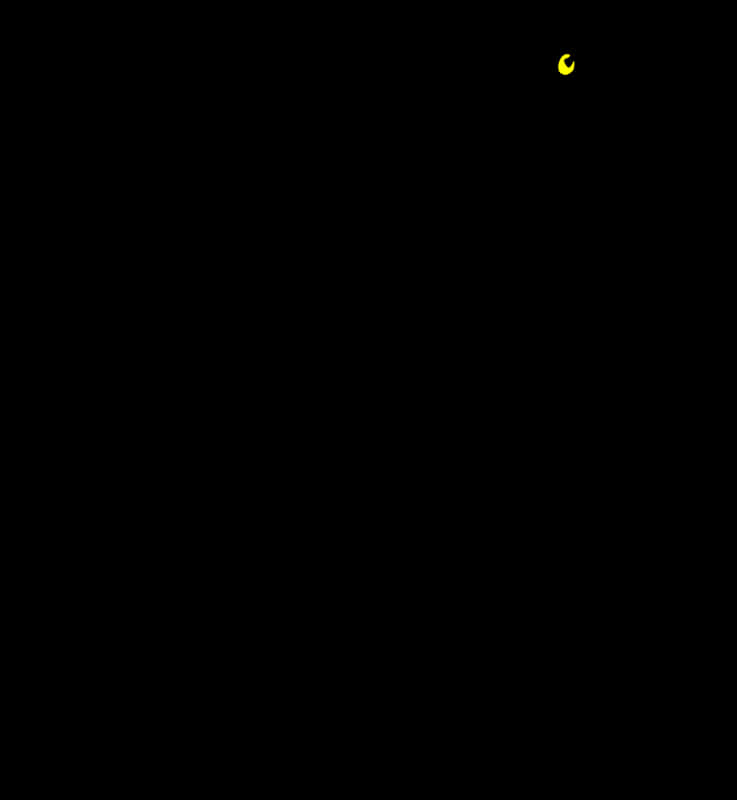 Crescent Moonin Dark Sky PNG Image