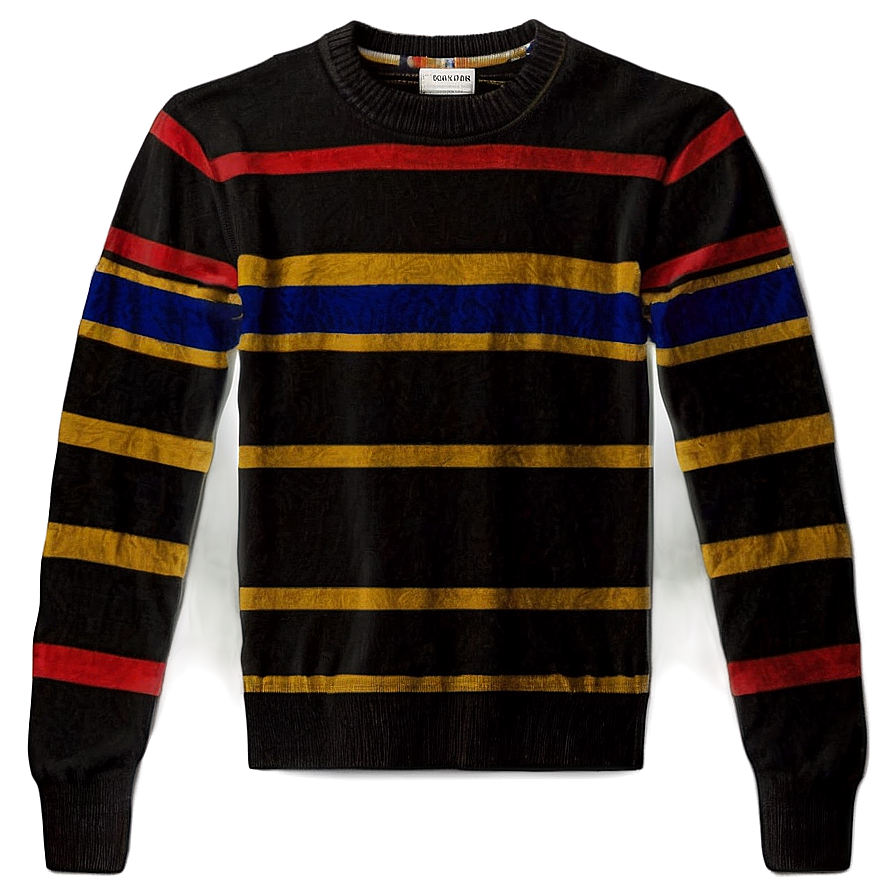 Crewneck Sweater With Stripes Png 06272024 PNG Image