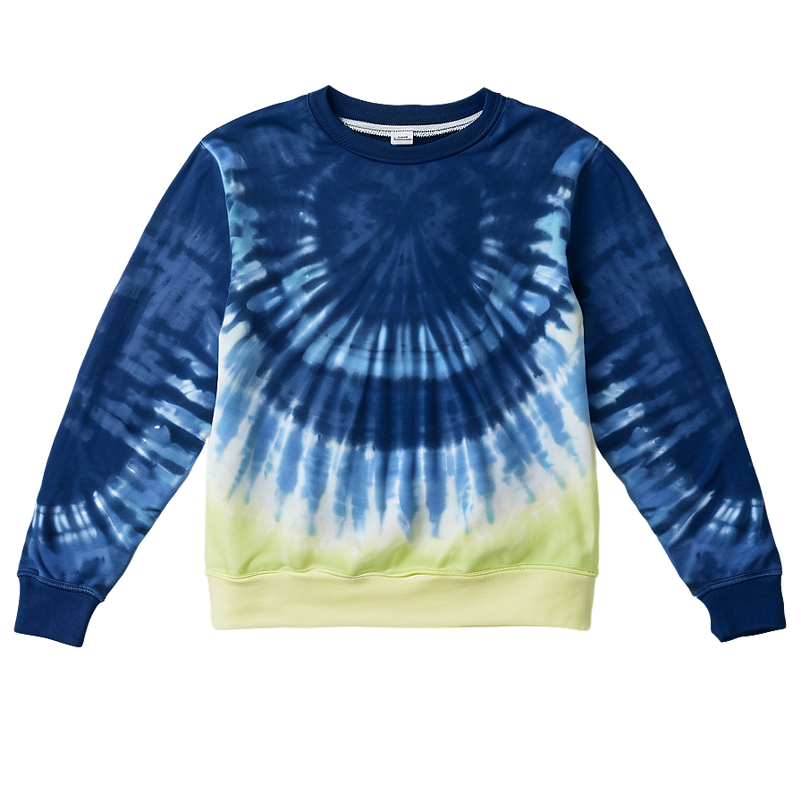 Crewneck Top With Tie Dye Png Ngu17 PNG Image