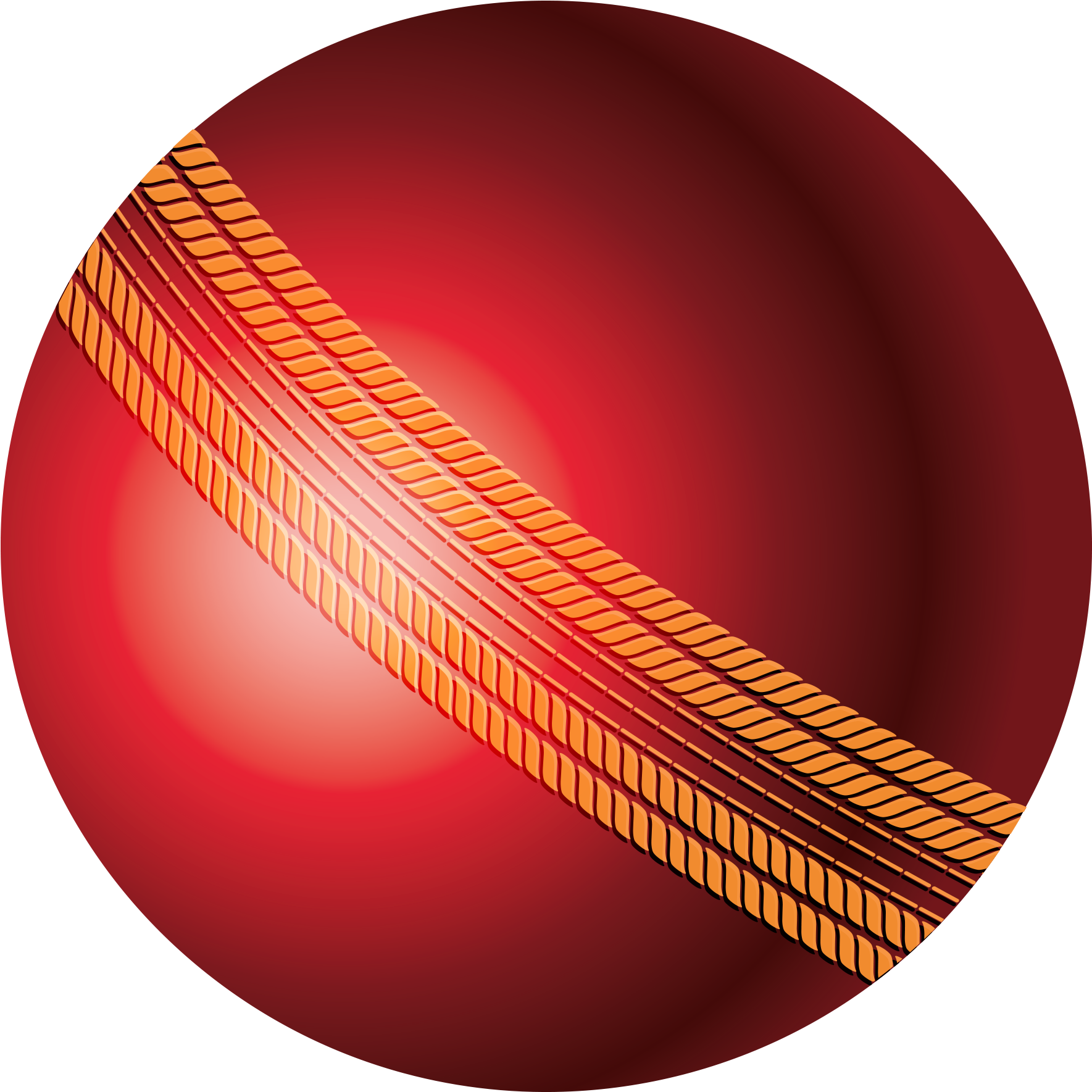 Cricket Ball Design Graphic PNG Image