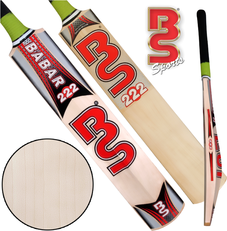 Cricket Bat Branded Design PNG Image