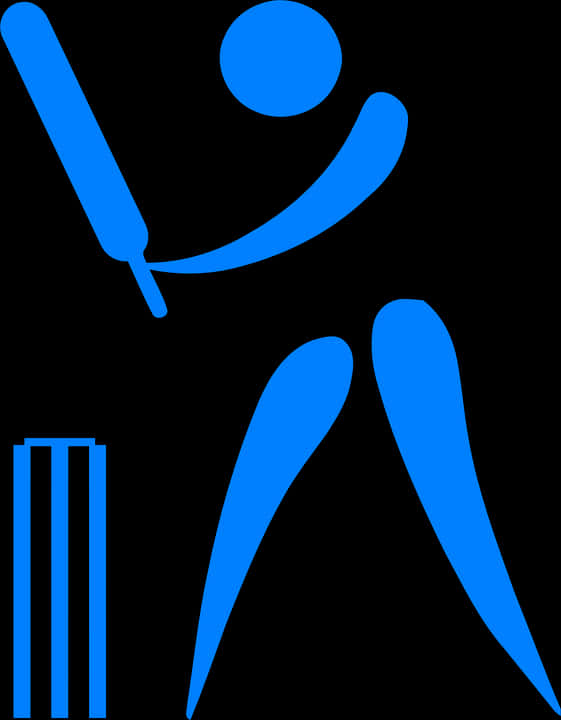 Cricket Batsman Icon PNG Image