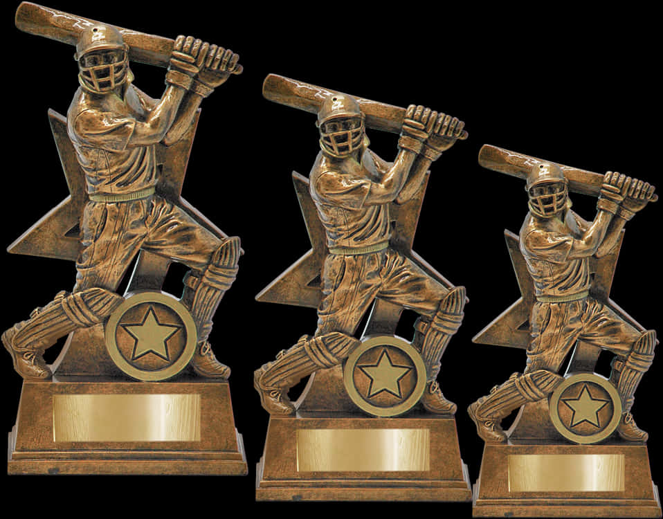 Cricket Batsman Trophy Awards PNG Image