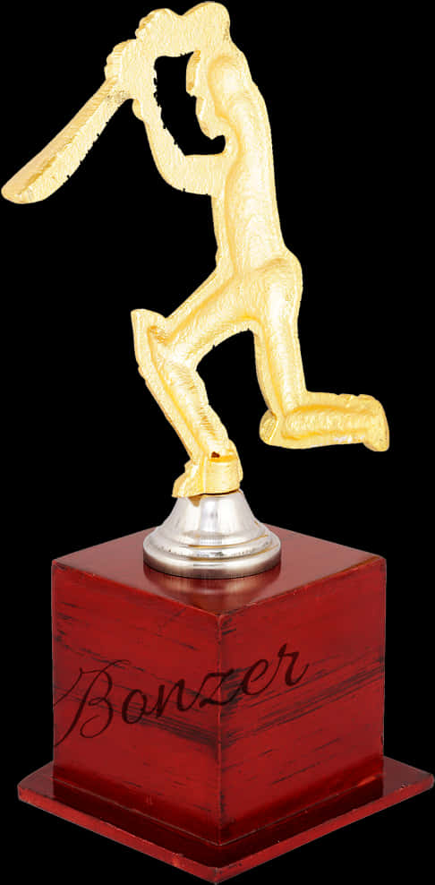 Cricket Batsman Trophy PNG Image