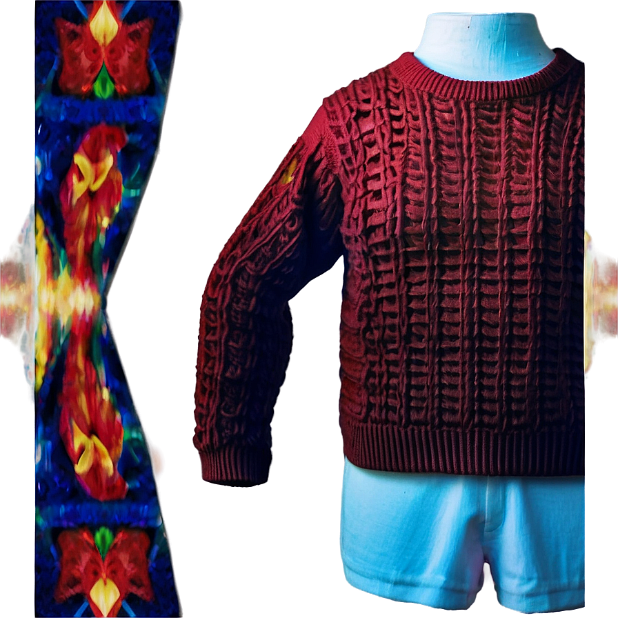 Crimson Red Sweater Png Cwf PNG Image