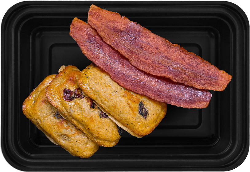 Crispy Baconand Raisin Bread Slices PNG Image