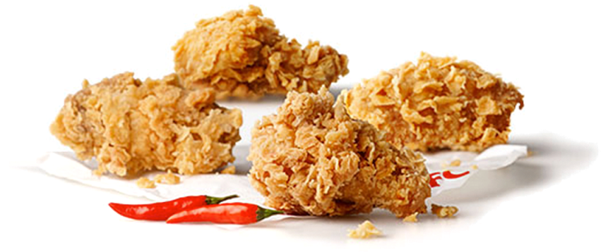 Crispy Fried Chicken Pieces PNG Image