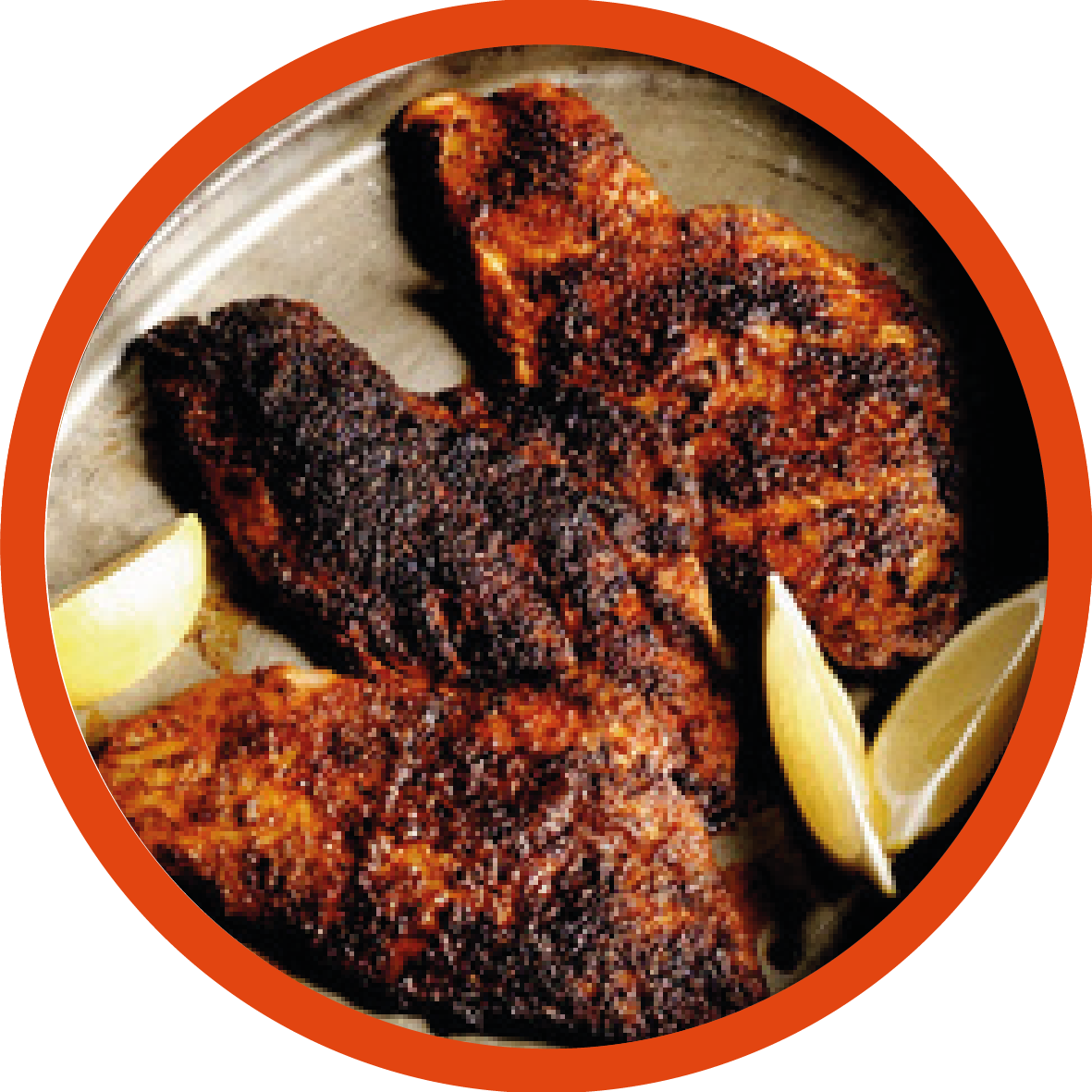 Crispy Fried Fishwith Lemon Wedges.jpg PNG Image