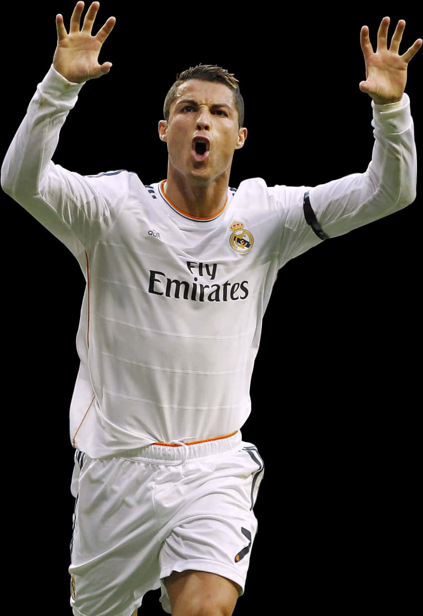 Cristiano Ronaldo Celebration Real Madrid PNG Image