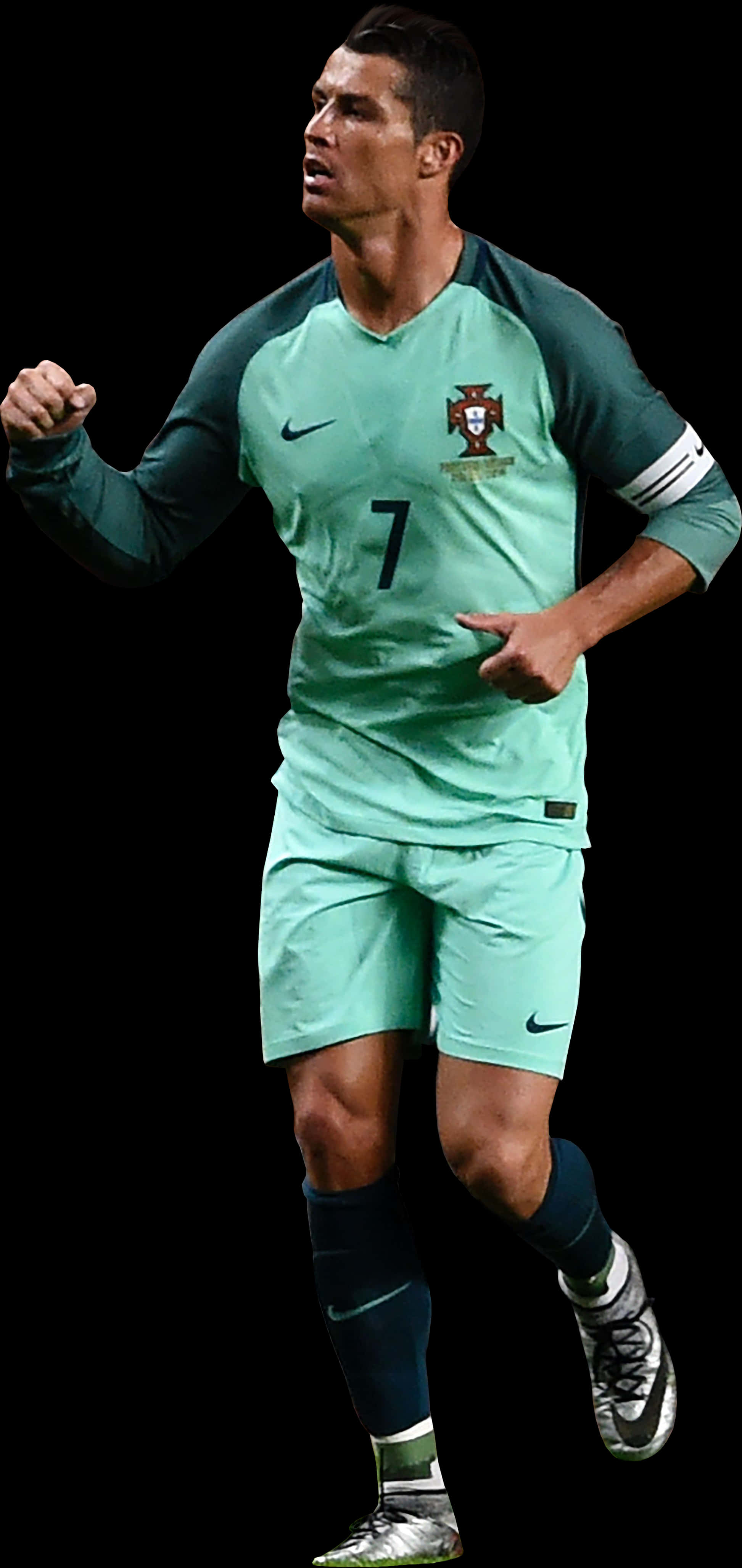 Cristiano Ronaldo Portugal Kit Celebration PNG Image