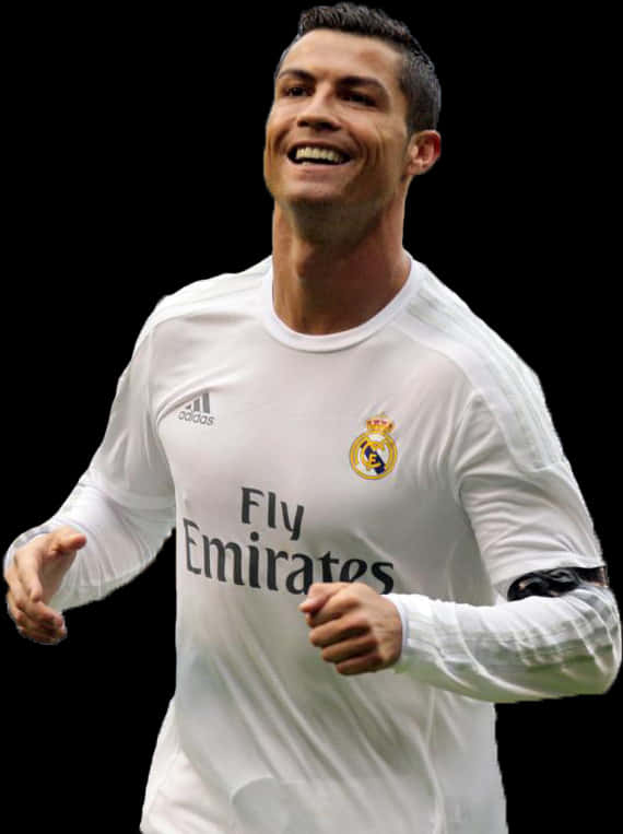 Cristiano Ronaldo Real Madrid White Kit PNG Image