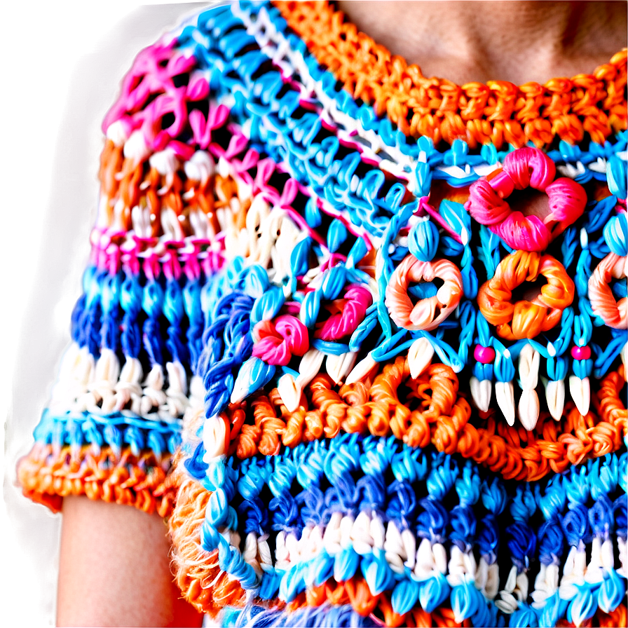 Crochet Poncho Detail Png 06272024 PNG Image