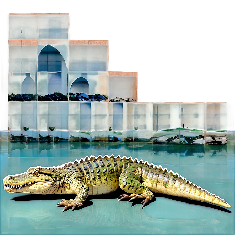 Crocodile With Babies Png Thw PNG Image