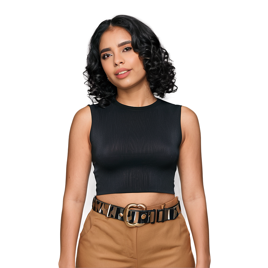 Crop Top With Belt Png 24 PNG Image