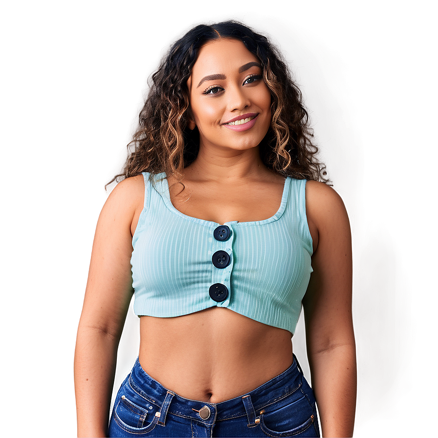 Crop Top With Buttons Png 64 PNG Image