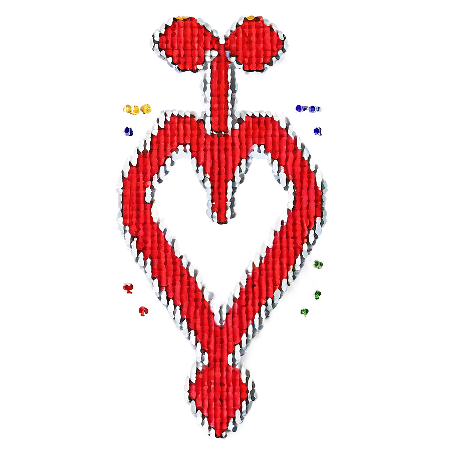 Cross Stitch Heart Png Jfq11 PNG Image