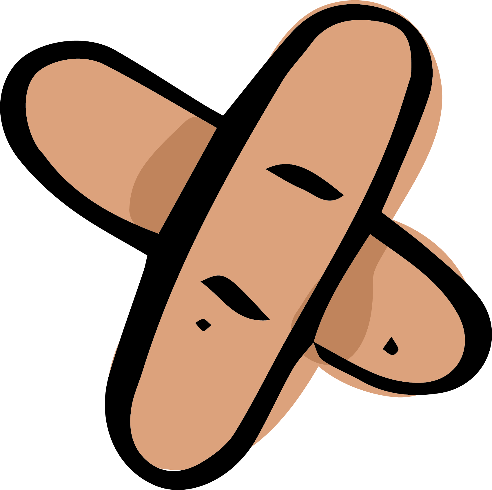 Crossed Adhesive Bandages PNG Image