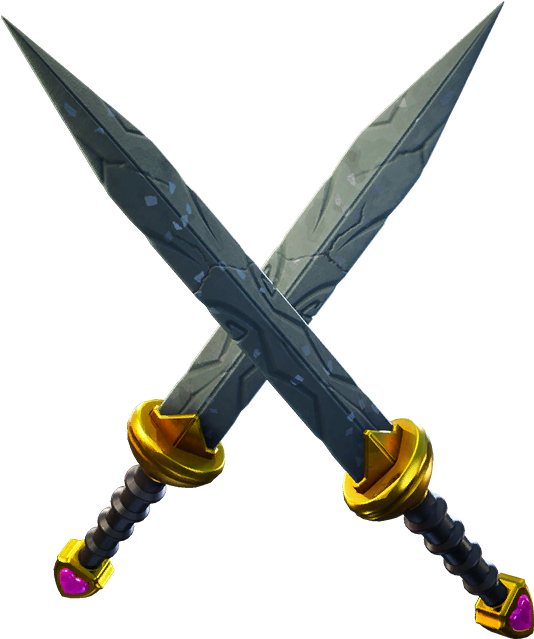 Crossed Fantasy Daggers PNG Image