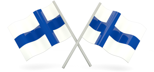 Crossed Finnish Flags PNG Image