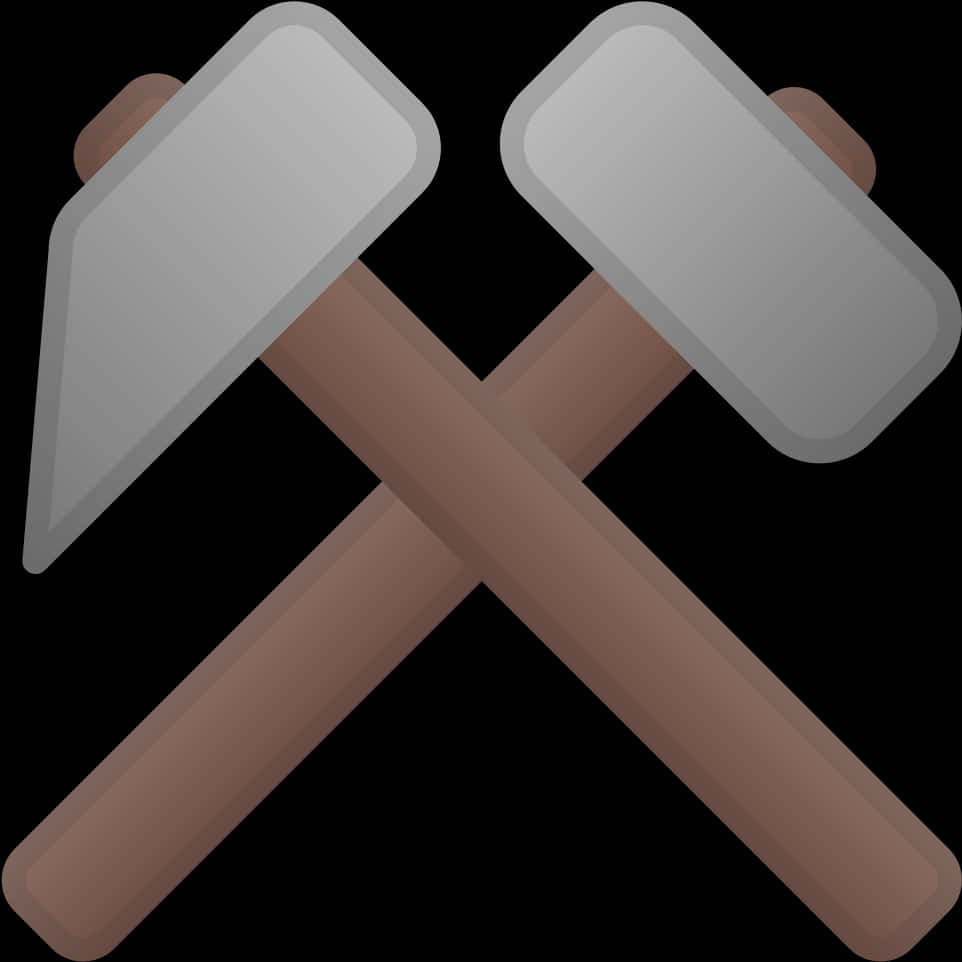 Crossed Hammers Icon PNG Image