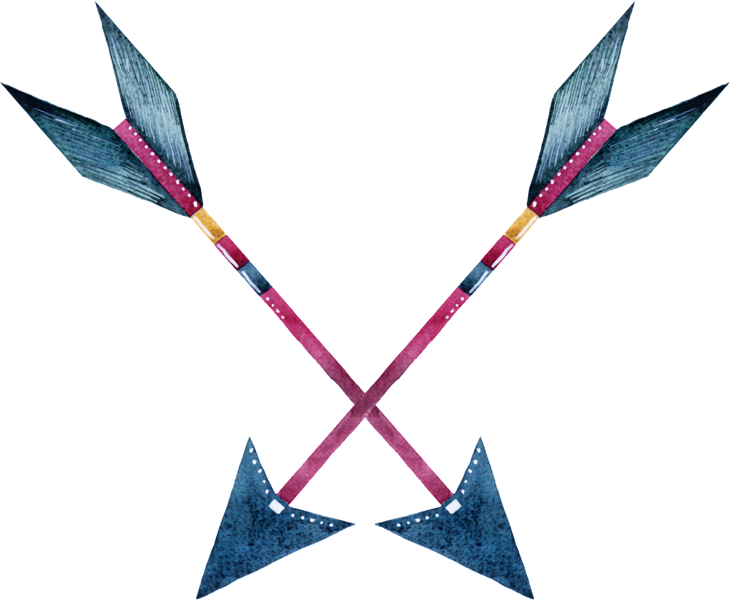 Crossed Hand Drawn Arrows PNG Image