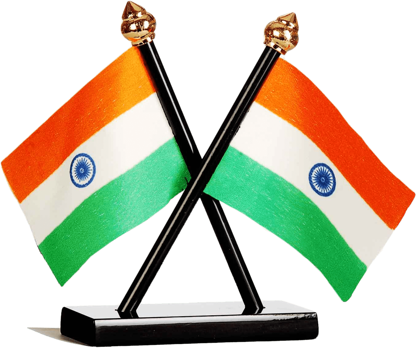 Crossed Indian Flags Desk Accessory PNG Image