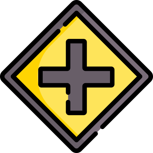 Crossroad Sign Graphic PNG Image